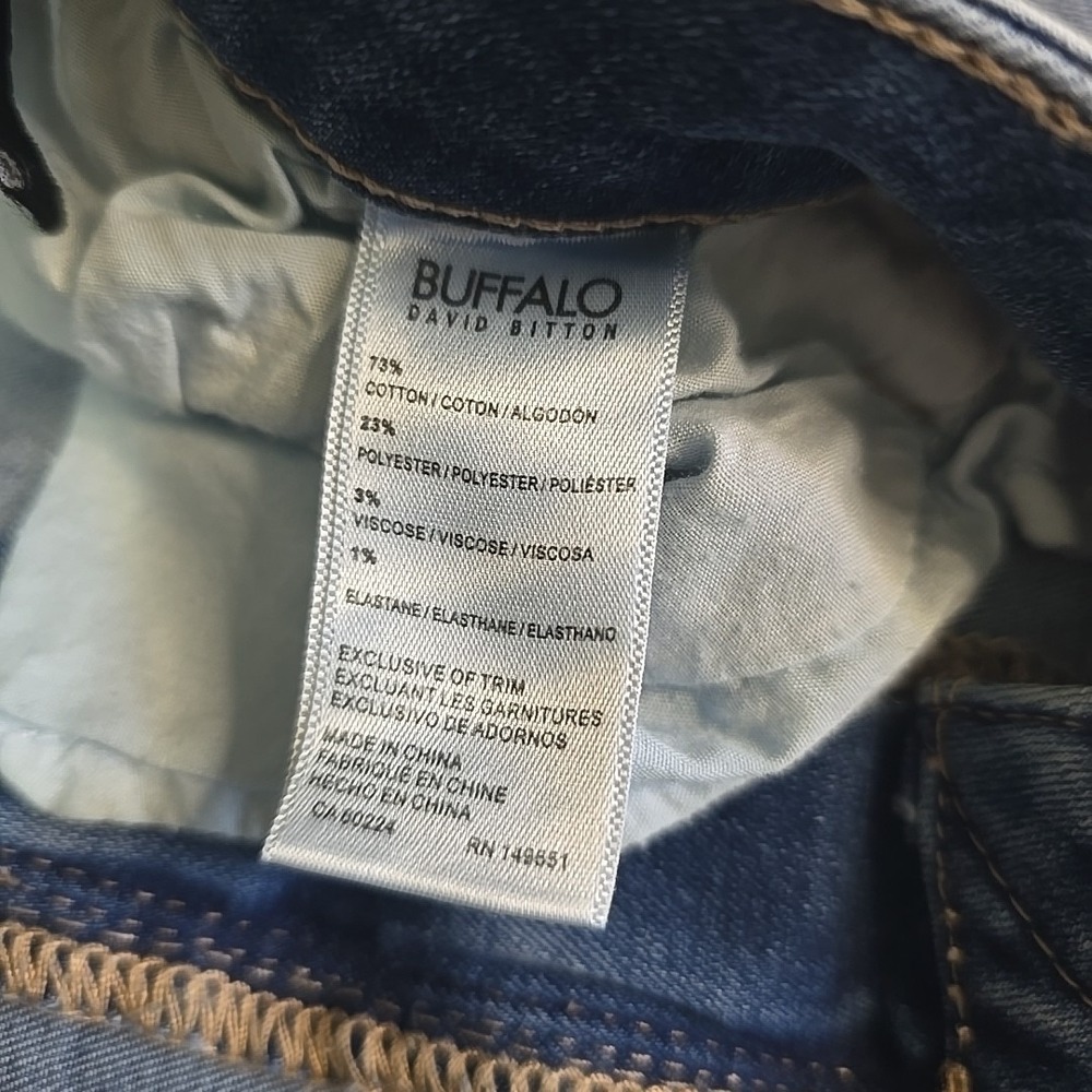 BUFFALO DAVID BITTON NEW Women's Embellished Mid Rise Skinny Jeans Size 27 - Picture 7 of 11